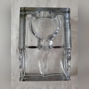 Antique Gem clear glass inkwell pat. May 30, 1911 - Nov.5, 1912 EUC